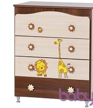 Dizain Baby Скрин БГ с апликация "Джунгла" лъв и жираф