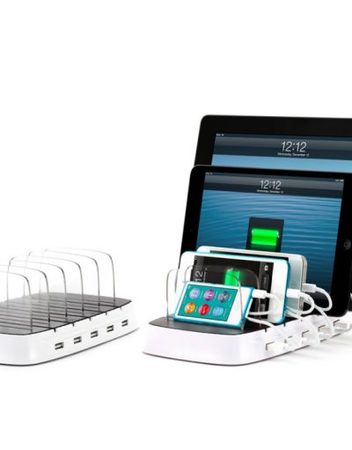 Docking Station, Griffin PowerDock 5, станция с 5 гнезда за зареждане за iPad, iPhone, iPod, таблети и смартфони (14001)