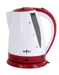 Електрическа кана SAPIR SP 1230 B, 1800W, 1.8 литра, Бял/червен