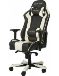 Геймърски стол DXRacer King Black White