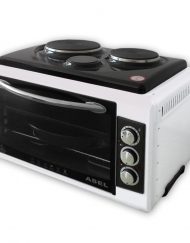 Готварска печка - фурна  с два котлона ASEL AL AF 0725, 50 литра, Термостат, Бяла
