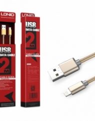 Кабел Lightning Data cable Ldnio - 2m златен LS17