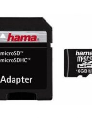 Карта памет Hama microSDHC 16GB + адаптер