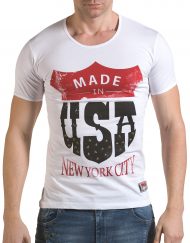 Мъжка бяла тениска Made in USA