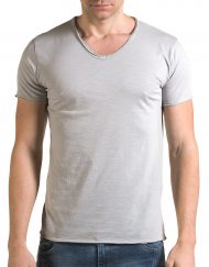 Мъжка сива тениска изчистен модел