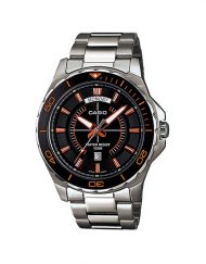 Мъжки часовник Casio Collection сребрист браслет с черен циферблат
