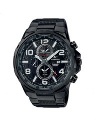 Мъжки часовник Casio Edifice черен браслет със сиви стрелки и цифри