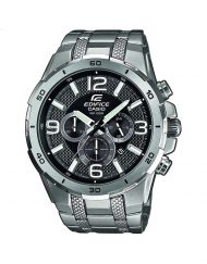 Мъжки часовник Casio Edifice сребрист браслет с бели индекси