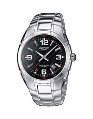 Мъжки часовник Casio Edifice сребрист браслет с циферблат в черно