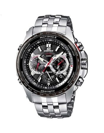 Мъжки часовник Casio Edifice сребрист браслет с дигитален компас