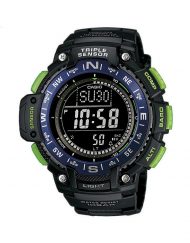 Мъжки часовник Casio Outdoor черен със зелени бутони