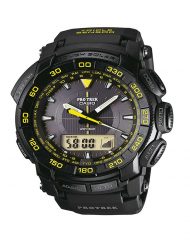 Мъжки часовник Casio Pro Trek черен с жълти цифри