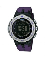 Мъжки часовник Casio Pro Trek с лилава каучукова каишка