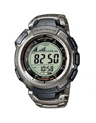 Мъжки часовник Casio Pro Trek сребрист с титаниев браслет