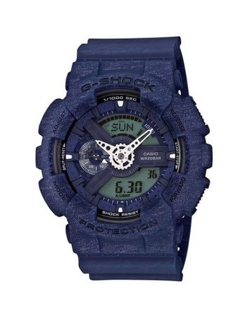 Мъжки спортен часочник Casio G-SHOCK син със захабен ефект на корпуса