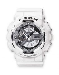 Мъжки спортен часовник Casio G-SHOCK бял със сиво-бял дисплей