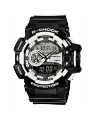 Мъжки спортен часовник Casio G-SHOCK черен с бели детайли