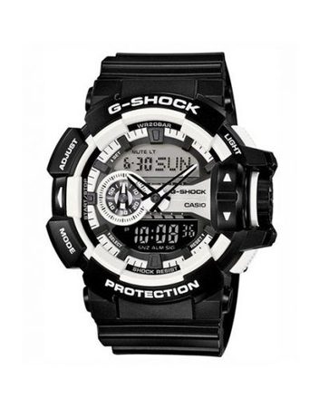 Мъжки спортен часовник Casio G-SHOCK черен с бели детайли