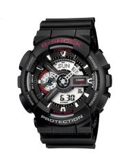 Мъжки спортен часовник Casio G-SHOCK черен с червен надпис