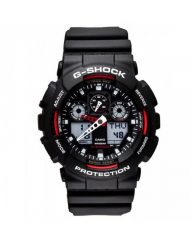 Мъжки спортен часовник Casio G-SHOCK черен с червени детайли