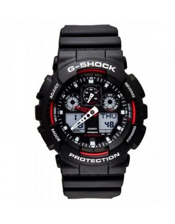 Мъжки спортен часовник Casio G-SHOCK черен с червени детайли