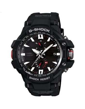Мъжки спортен часовник Casio G-SHOCK черен с малки червени елементи