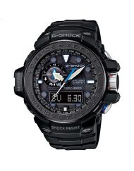 Мъжки спортен часовник Casio G-SHOCK черен с малки сини детайли