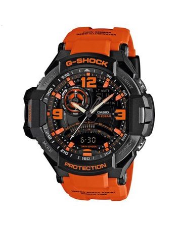 Мъжки спортен часовник Casio G-SHOCK оранжев с оранжеви цифри