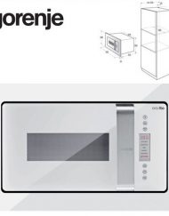 Микровълнова за вграждане, Gorenje BM6250ORAW, 1200W, 23 литра