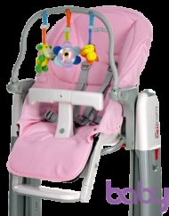 Peg-Perego Дъга със звукови играчки с  тапицерия за стол Kit Tatamia Розова