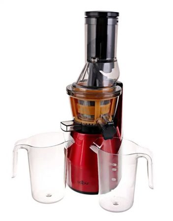 Сокоизстисквачка за плодове и зеленчуци Slow Juicer SAPIR SP 1160 K, 250W, Кана за сок 1.1 л, Кана за пулп 1.1 л, Функция Reverse, Червен