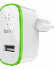 USB Charger, Belkin, 220V, 2.1A захранване с USB изход за iPad, iPhone, iPod и мобилни устройства, Бял (14219)