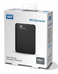 Външен диск Western Digital  Elements Portable Black 750GB