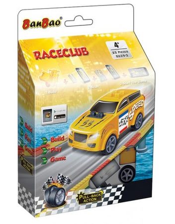 BAN BAO RACECLUB Количка ЖЪЛТ PULL BACK B8629-3