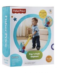 FISHER PRICE Количка за бутане СЛОНЧЕ