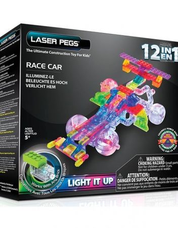 LASER PEGS Светещ конструктор 12в1 СЪСТЕЗАТЕЛНА КОЛА G870B