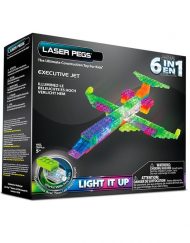 LASER PEGS Светещ конструктор 6в1 ЛУКСОЗЕН САМОЛЕТ Zippy Do