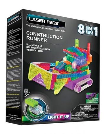 LASER PEGS Светещ конструктор 8в1 БУЛДОЗЕР RN2170B