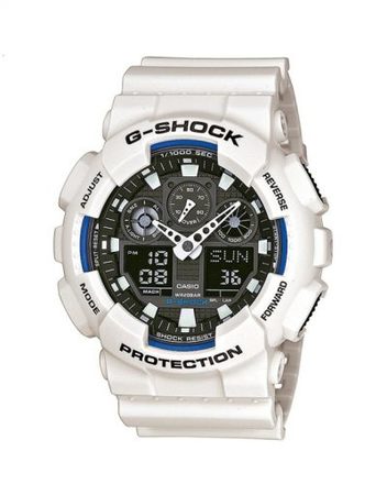 Мъжки спортен часовник Casio G-SHOCK бял с черен циферблат