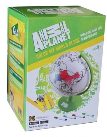 EDU TOYS Глобус за оцветяване ANIMAL PLANET