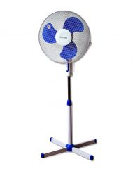 Вентилатор на стойка ROYALTY HOME ES 1760 B, 45W, 40 см, 3 степени на мощност, Регулиране на височината, Мрежа, Бял