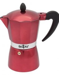 Кубинска кафеварка  SAPIR SP 1173 I3R, 3 чаши, Червена