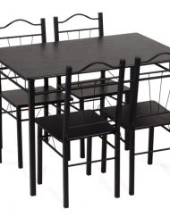 Комплект маса с 4 стола 20009-венге