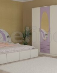 Спален комплект Жасмин (бяло и лилаво)
