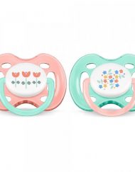 AVENT SCF172/02 Ортодонтични залъгалки 2 бр. 0-6м. SENSITIVE ЦВЕТЯ 00А-0105