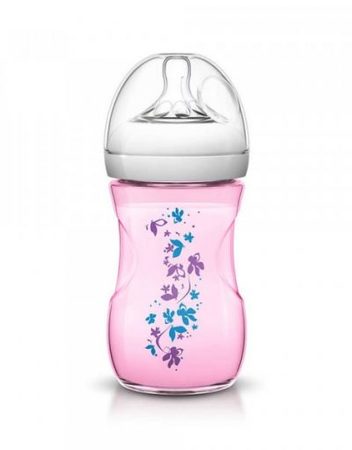 AVENT SCF620/17 Шише NATURAL 260 мл. PP /Лимитирана серия РОЗОВ+ЦВЕТЯ SCF 620/17