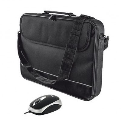 Carry Case, TRUST 16'', Bag with Mouse, Black (18902)