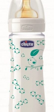 CHICCO Шише стъкло каучук 240 мл UNI 70820.31