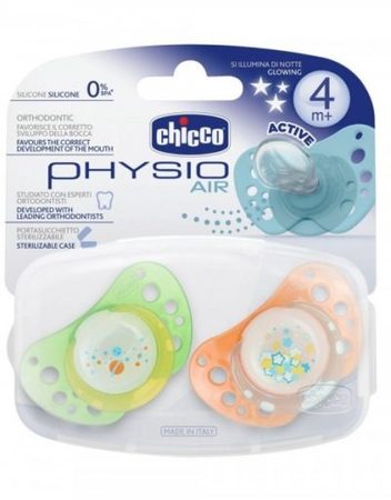 CHICCO Светеща залъгалка силикон PHYSIO AIR 4+ 2 бр. 72733.410