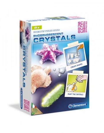 CLEMENTONI Комплект FOSFORESCENT CRYSTALS SCIENCE PLAY 61277